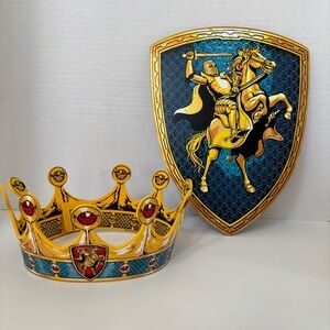 Disneyland Paris Knight Costume Shield Crown Prince Set Royal Dream Dress Up